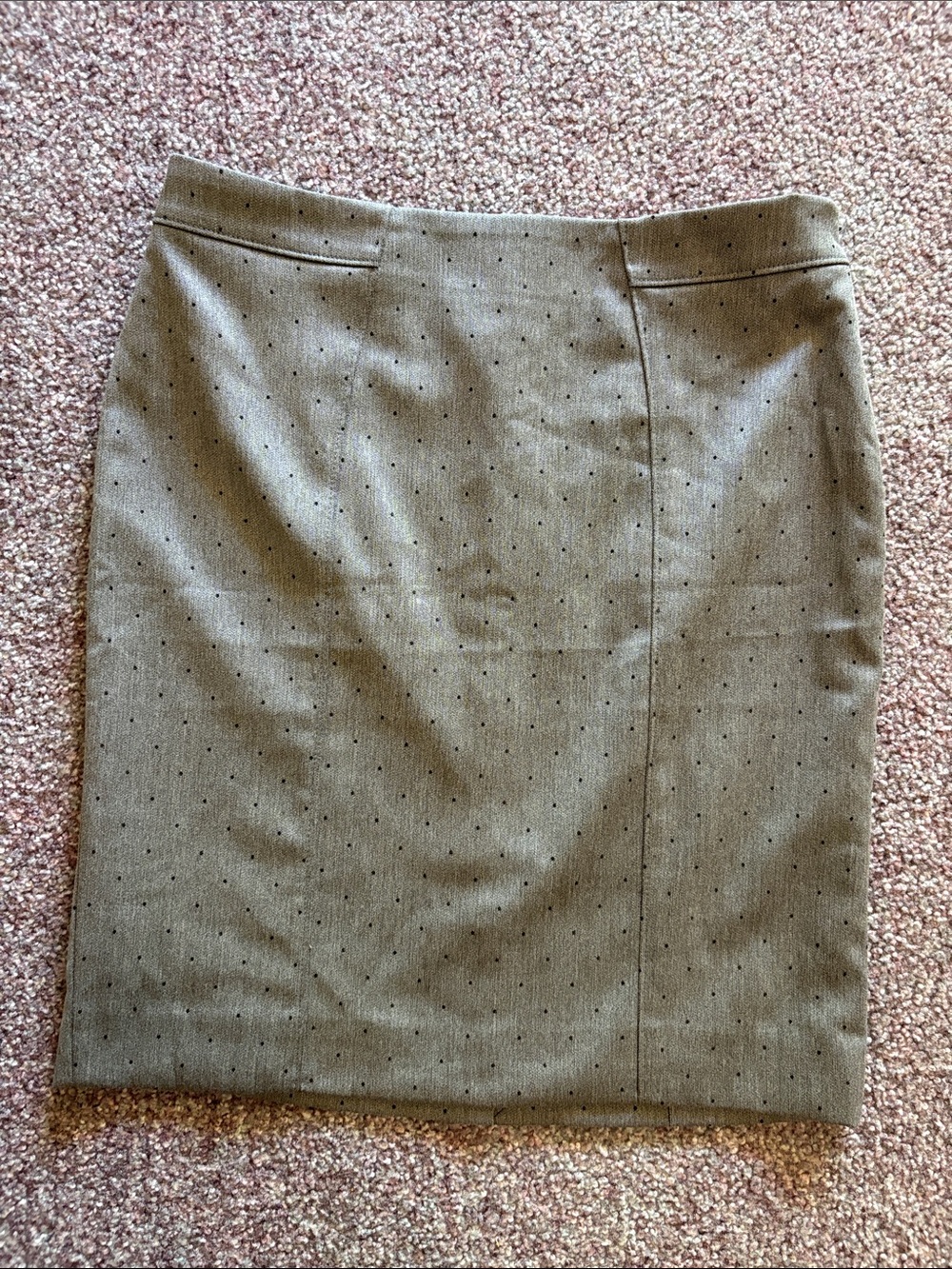 Banana Republic Grey Skirt with Black Pin Dots